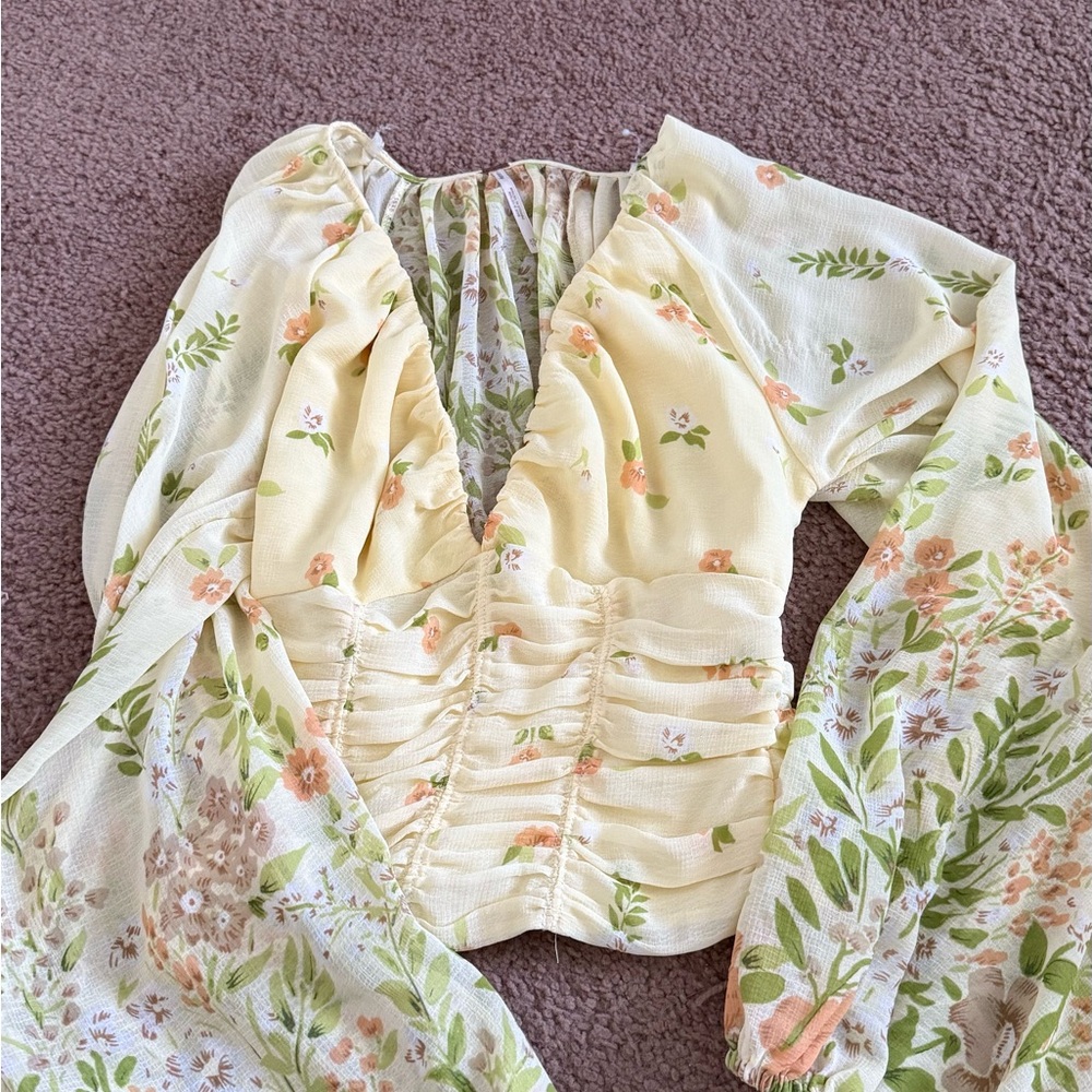 Floral Yellow Women's Top